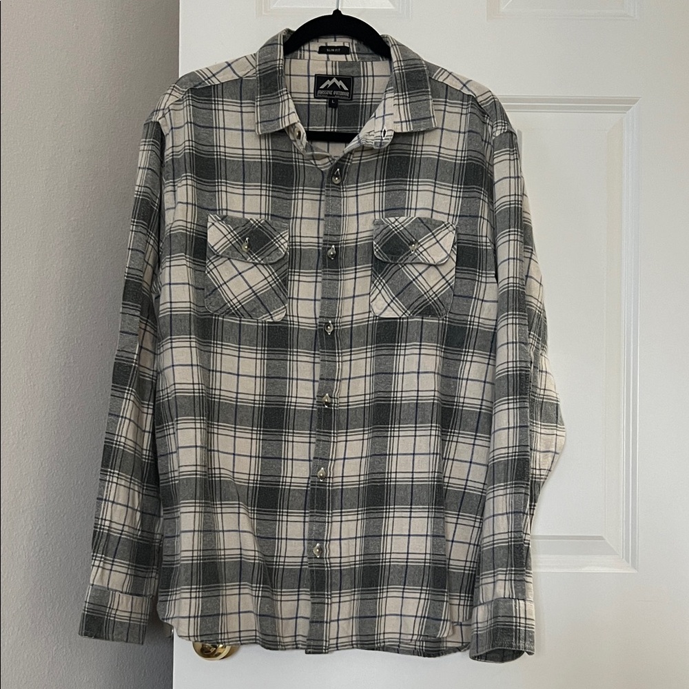 Plaid Button-Up Shirt